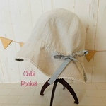 ymh1113様専用 オーダー作品（m38）たためる夏のリバーシブル帽子