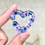 HEART earcuff ( 水中花 Blue ) // イヤーカフ レジ