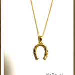 【K16gp♡高品質、極細チェーン】ホースシュー（馬蹄）ネックレス