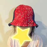 子供帽子 チューリップハット ペイズリー柄