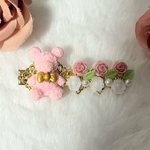 くまちゃんヘアクリップ　ピンク