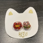 お花ねこのピアス