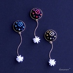 刺繍のイヤリングorピアス《花火》