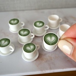 【カスタム可】ホワイトマグの抹茶ラテ♡ソーサーセット