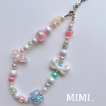 ビーズストラップ☁️🧸スマホストラップ🎀ハンドストラップ🟢ファンシーFancy🩷¨̮* /MIMI.   