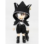 洋服 黒　白　シャツ　パンツ　帽子　ケープ　人形　ドール　オビツ11 ねんどろいど ピコニーモp ピコドール9 10 Molly