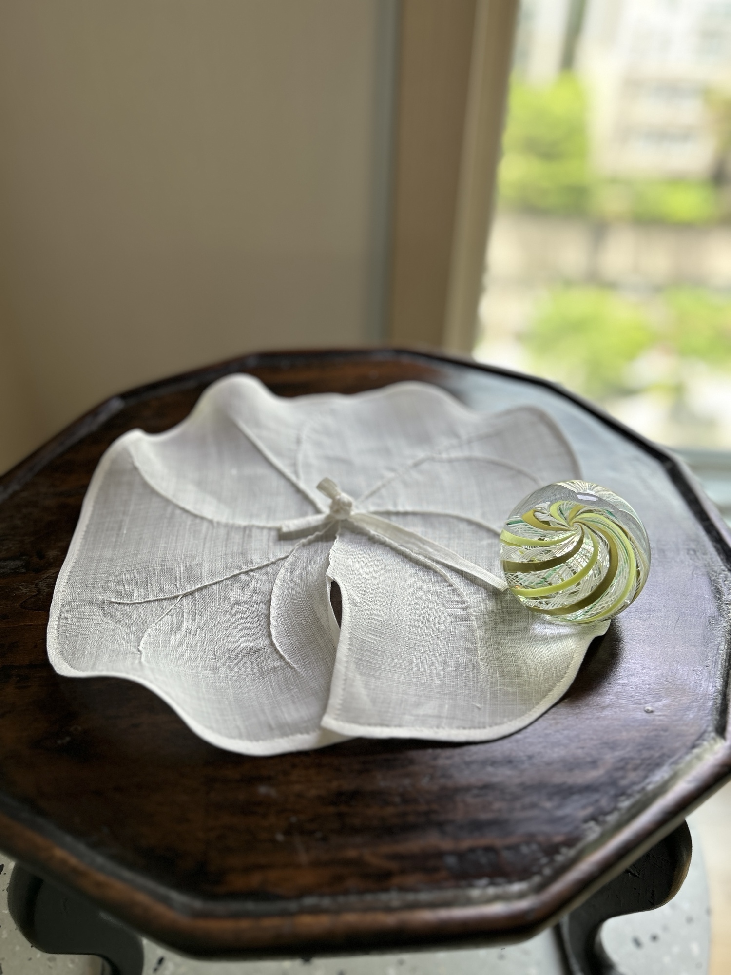 韓国ポジャギ　モシのサンポ　ハンドメイド 蓮の葉のポジャギ/モシ生地サンポ/ヨンニプダポ - ソウルでごはん
