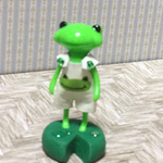 フォーチュンのお洋服♪ショートオーバーオール♪ホワイト×グリーンケロ