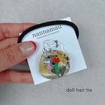 お人形ヘアゴム（レースフラワーイエロー）