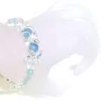 guest様お取り置き    Aquamarine &Quartz. 〜天然石アクアマリンと水晶のブレスレット〜
