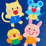 春夏秋冬　動物　壁面　保育教材