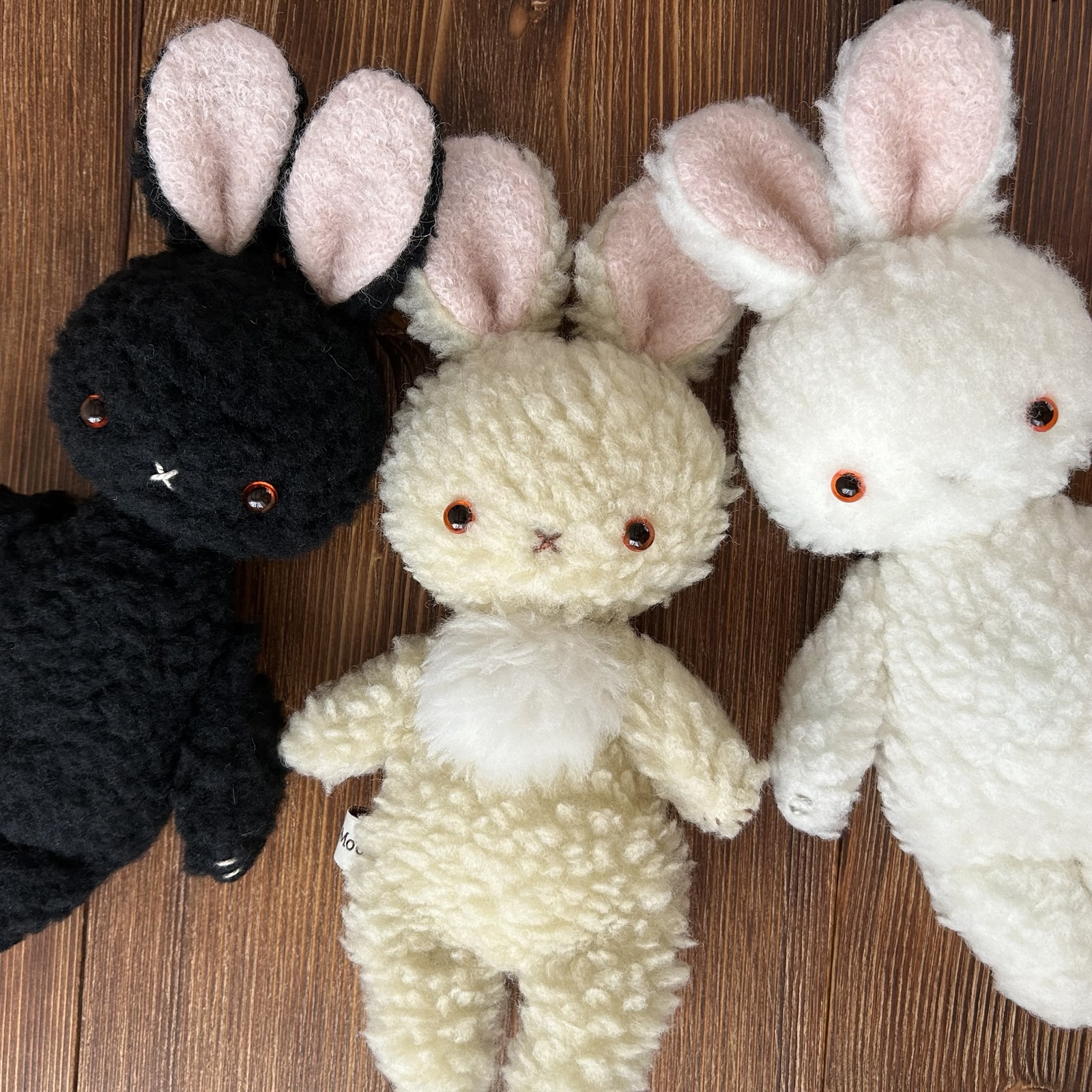 ♡ハンドメイド ♡うさぎ耳 ファー ふわふわ ピンク ホワイト 帽子 バニー 2再販『ドレスアップ・バニー』シープボアうさぎ1体分キット