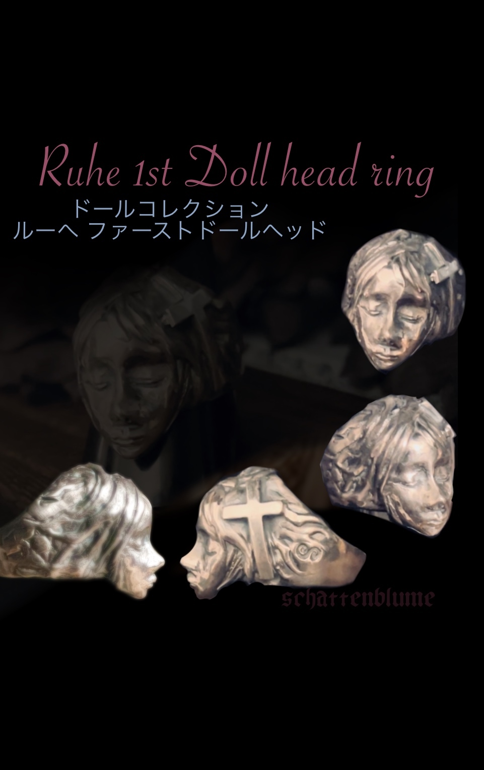 国内作家様 ハンドメイド 手作り ドール ヘッド 100均セリアドールヘッドカスタムペイント.一緒に制作気分