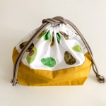 フリルなし乾きやすいお弁当袋（アボカド）