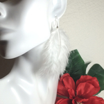 リアルフェザー ピアス  ホワイト