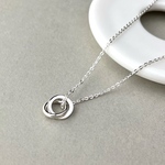 silver925  double ring ネックレス　シンプル　