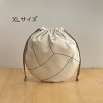 XLサイズ　バレーボールまんまる巾着