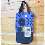 Ｆ様オーダー品：ボタン柄のシューズバッグ