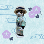 浴衣ワンピ　こだまでしょうか　グリーン