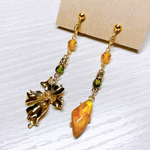 夕焼けと草原のサバンナ ショート ピアス イヤリング