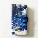 クジラ幻想世界 手帳型 iPhoneケース スマホケース iPhone15 iPhone16