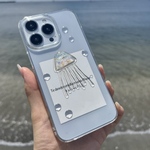 人気No.3　小さなクラゲのケース　　　　　　　　　海月　くらげ　お花　iPhoneケース　スマホケース　お花ケース　クリア　透明　ワイヤー　クリアケース　クリアケース　iPhone全機種対応　