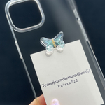 オーロラ蝶々CASE　　　　iPhoneケース　スマホケース　クリア　透明　クリアケース　クリアフラワー　　クリアケース　　iPhone全機種対応　