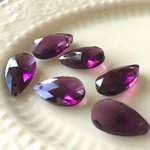 16mm×9mm/ドロップガラス（ラズベリー）6個