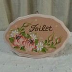 トールペイント＊toiletミニプレート＊