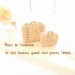 [お客様ご依頼商品です‎٭¨̮ minimini trunk  6.5cm 4.5cm set white
