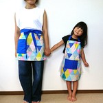親子でお揃いカフェエプロン(男女兼用)