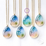 空の雫 レジンネックレス/キーホルダー