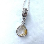 金運・仕事運アップ　(金線)ルチルクオーツ　天然石ネックレス　（チェーン・silver925）　③