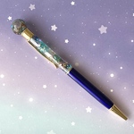 流れ星のメモリーオイルinオルゴナイト ボールペン 替芯付き☆ダイヤモンド、直感力