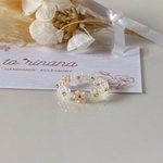 浴衣にも合うビーズリング🎐👘 ヌーディーピンク 〔指輪 和風 夏 アクセサリー〕