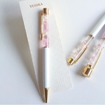 母の日〚ふんわり桜ムースケーキ〛本物の桜　固まるハーバリウムボールペン　名入れ可　記念日　誕生日　先生　ジェットストリーム　プリザ　桜　さくら　ピンク　ホワイト　ハーバリウムボールペン　ギフト