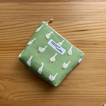 【北欧風】ミニ保冷保温ポーチ　保冷保温ポーチ　保冷ポーチ　ミニポーチ　アヒル　グリーン　動物柄