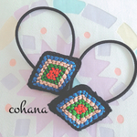 ネイティヴ＊刺繍ヘアゴム2個set
