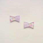リボンピアス・イヤリング*mouve*
