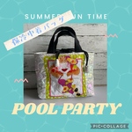 ロラライハリス  保冷巾着バッグ  ポリエステルキルト生地