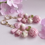 紫陽花のキーホルダー（うさぎ）