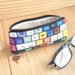 ＜カラフルキーボード＞　めがねポーチ　スタンドポーチ　眼鏡ケース