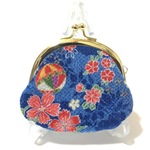 【L様オーダー商品】和柄ちりめんがま口財布桜と毬（小） 