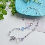 new🌟紫陽花カラーのロングネックレス　＊chamcuru ＊