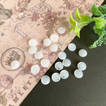 【577】アクリルパーツ 丸型チャーム 白 20個