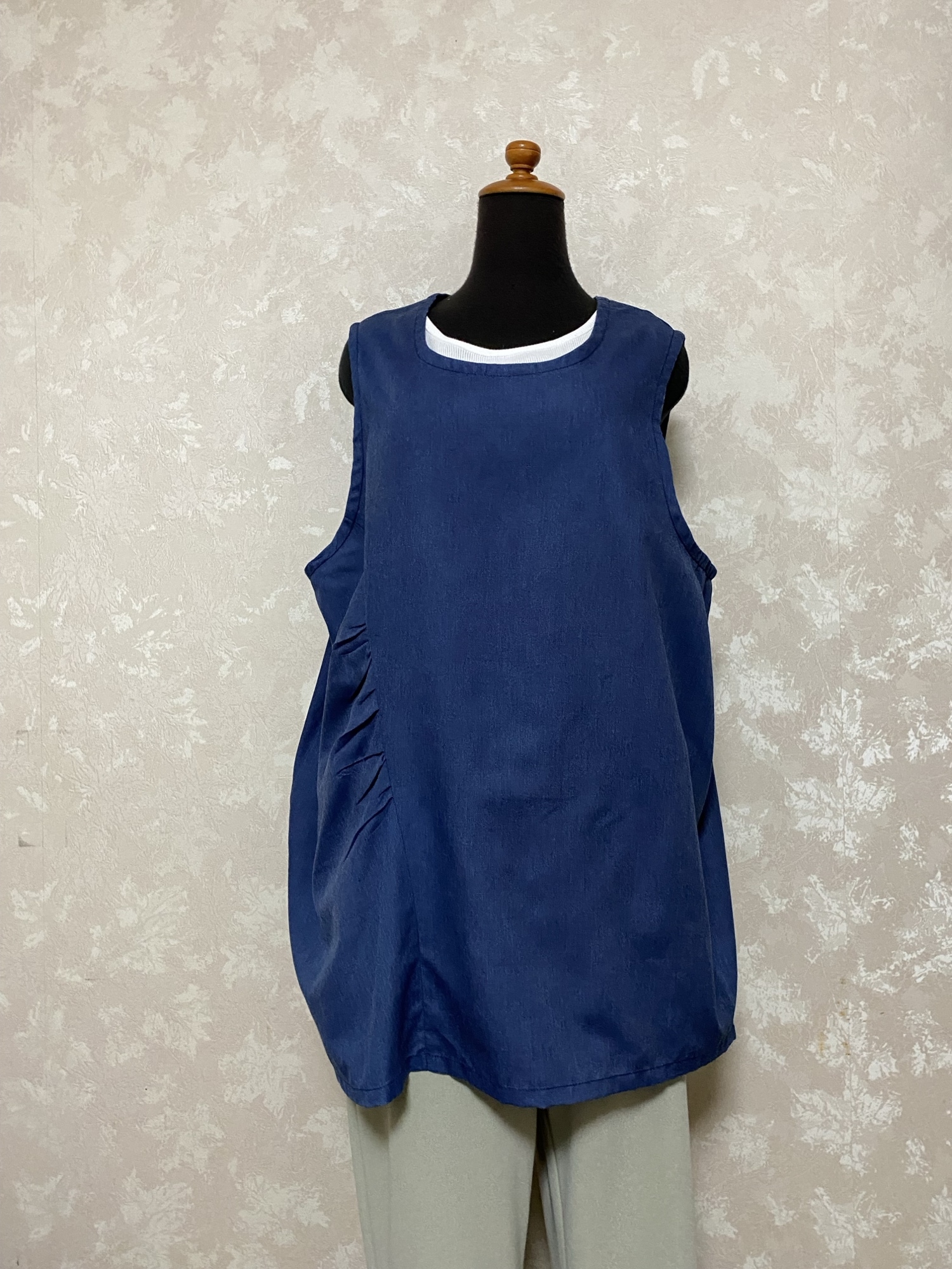 296.藍染めチュニック(アシンメトリー) 6,000円