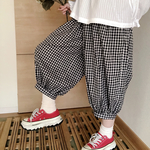  【可愛い】ピエロパンツ★バルーンパンツ♪黒×白チェック生地🍀🎈🍀