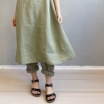 アンダードレスパンツ。薄カーキ。ダブルガーゼ。フリーサイズ。【即納】