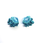 retro turquoise blue・ピアス