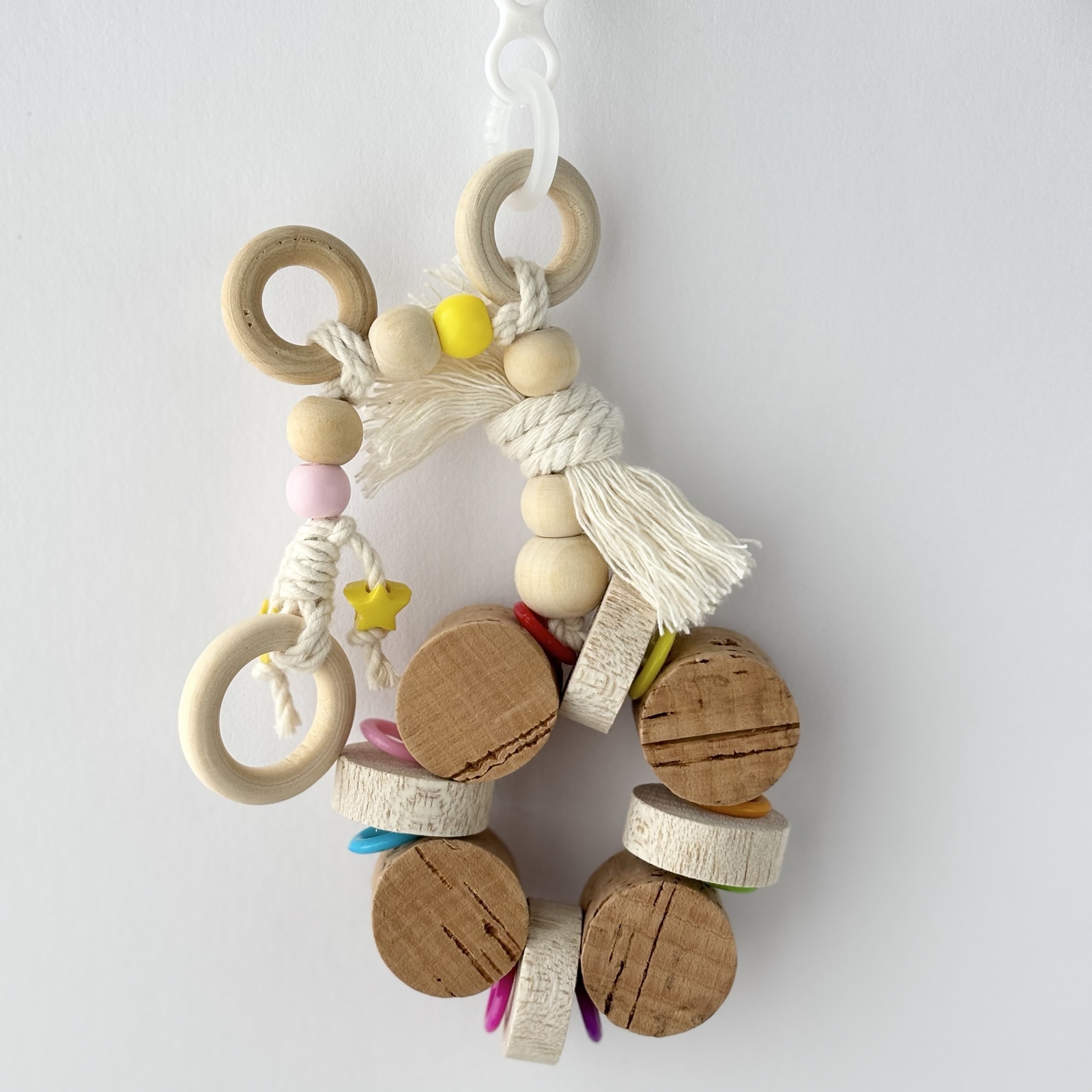 鳥おもちゃ　バードトイ　コルクバルサセット　インコおもちゃ 鳥のおもちゃ ☆コルクとバルサの鈴付きおもちゃ☆ 【鳥 インコ